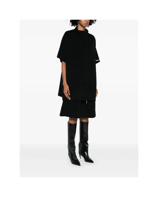 GLOX Black Double-Breasted Coat