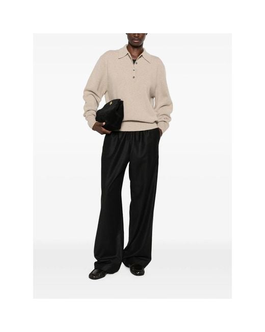 Rohe Natural Button-Fastening Polo-Collar Sweater