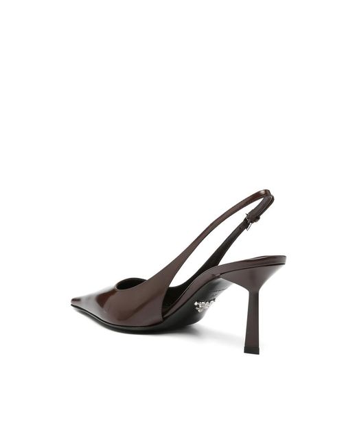 Prada Black Pointed-Toe Slingback Pumps