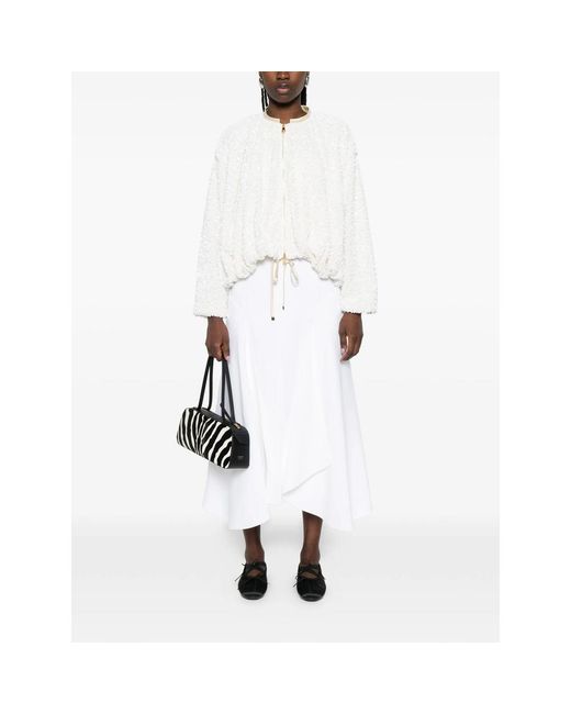Vivetta White Sequin Zip Jacket