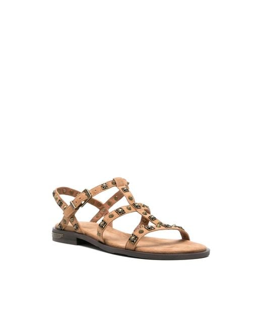 Ash Brown Flat Sandals