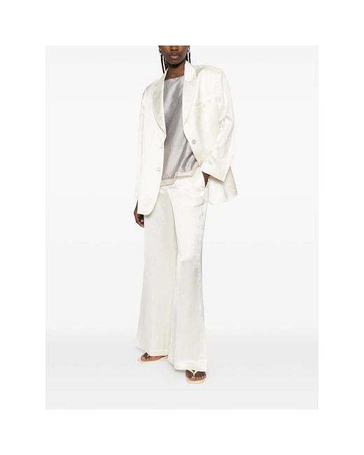 Panicale White Peak-Lapel Blazer