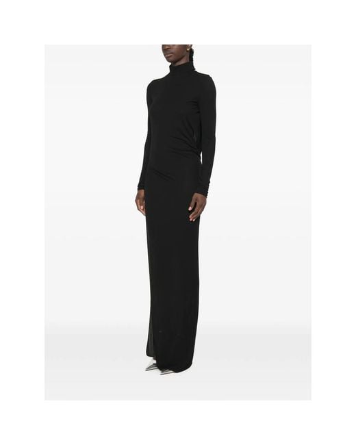 Gucci Black Open-Back High-Neck Dress