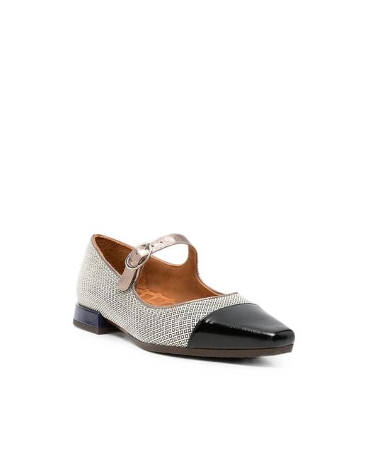 Chie Mihara Multicolor Gallet Buckle-Fastening Cap-Toe Ballet Flats