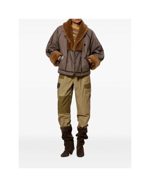 Isabel Marant Brown Olinka Faux-Fur Jacket