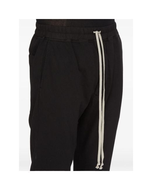 Rick Owens Black Berlin Drawstring Trousers for men