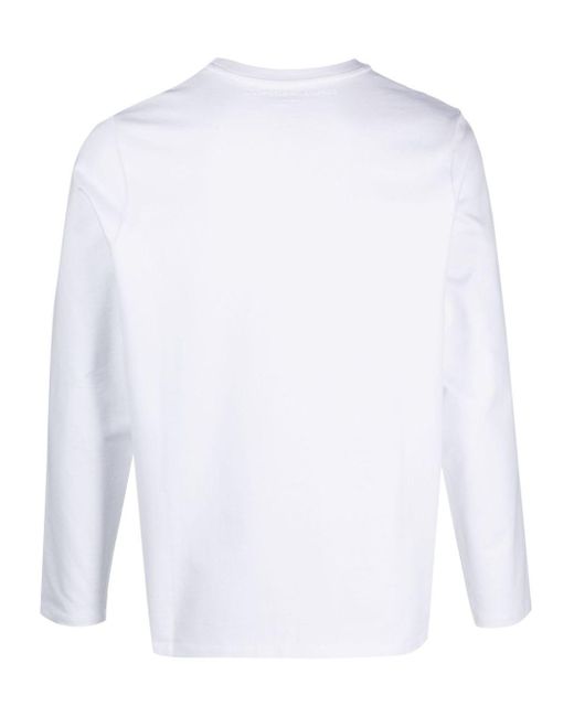 Majestic Filatures White Long-Sleeve Organic-Cotton T-Shirt for men