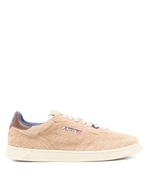 Autry Pink Medalist Suede Sneakers for men