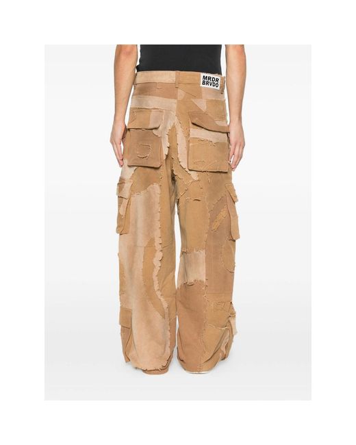 Who Decides War Natural Patchwork Buttoned Jeans for men