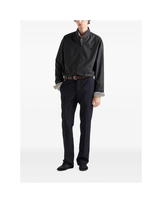 Prada Black Wool Shirt for men