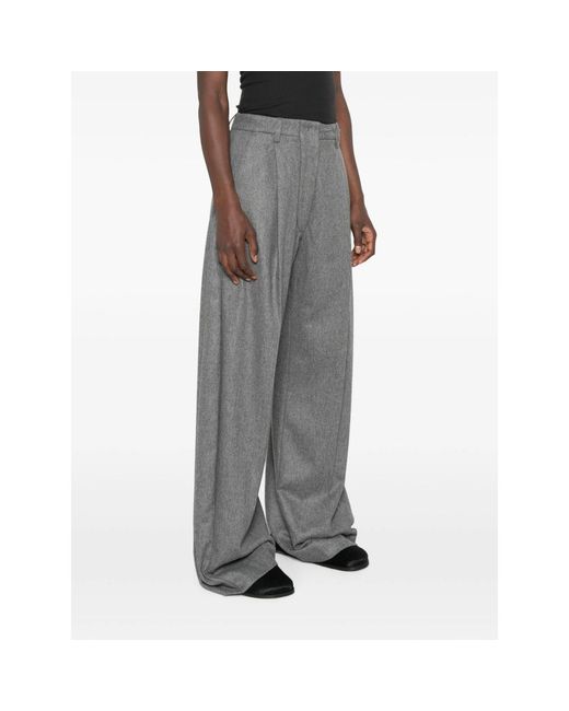 Thelatest Gray E-Billie Pleated Trousers