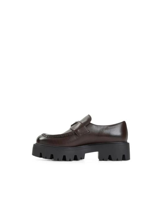 Prada Black Logo-Plaque Loafers