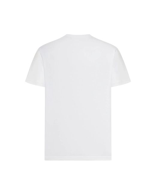 Gucci White Interlocking G-Embroidered T-Shirt for men