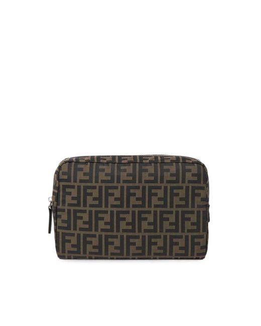 Fendi Black Superlight Ff Zucca Logo Clutch Bag for men