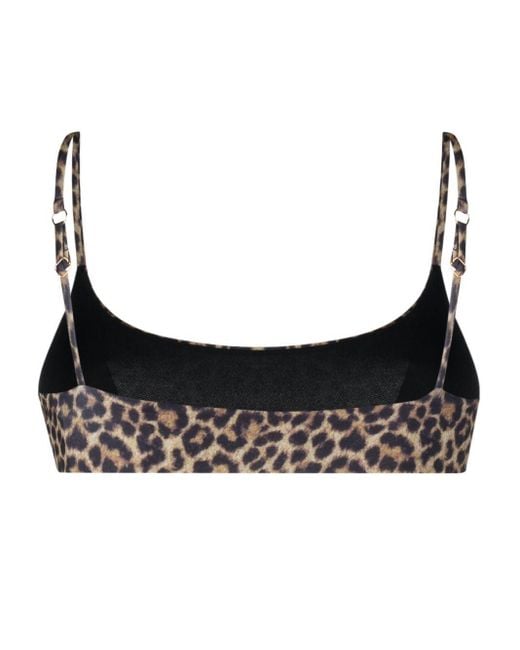 MATINEÉ Gray Leopard-Print Bikini Top