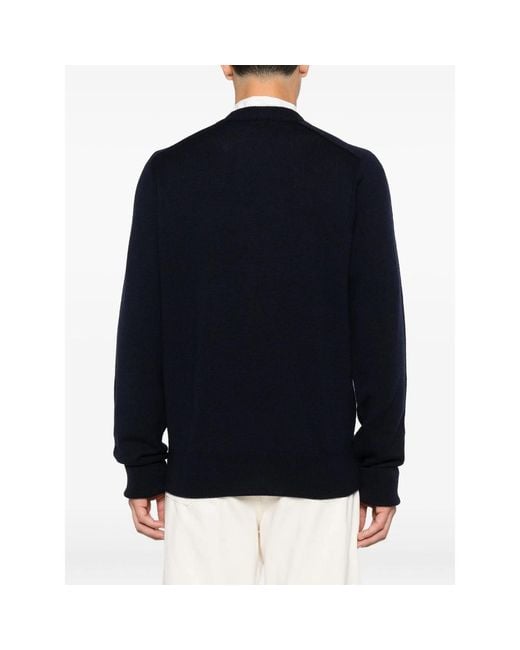 Studio Nicholson Black V-Neck Sweater for men