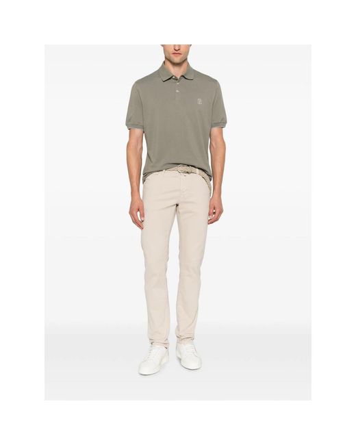 Brunello Cucinelli Gray Polo Shirts for men