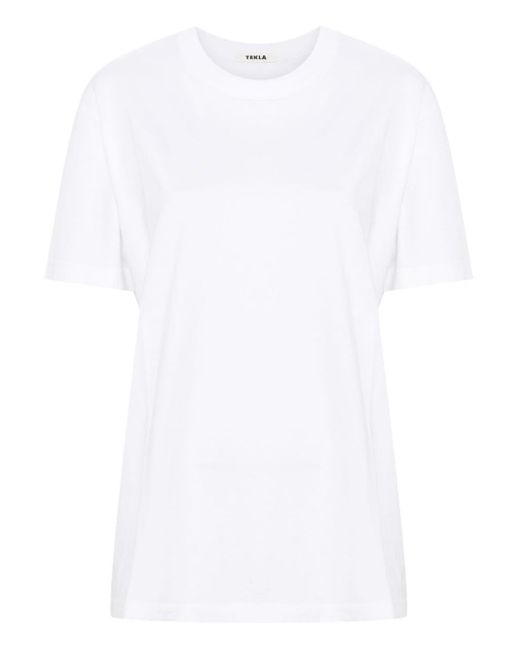 Tekla White Crew-Neck Organic Cotton T-Shirt