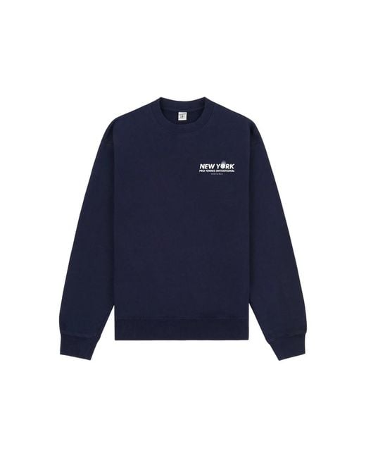 Sporty & Rich Blue Sweater Text Print