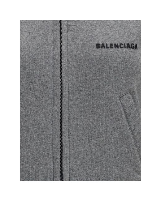 Balenciaga Gray Fitted Zip Up Jacket