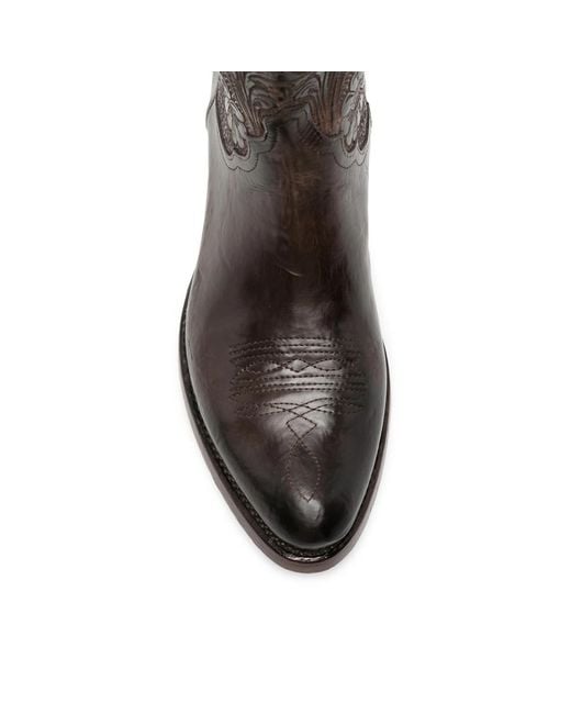Eraldo Black Martu Floral-Embossed Boots for men
