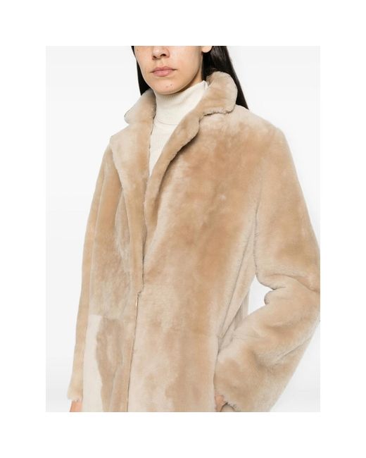 Yves Salomon Natural Shearling Coat