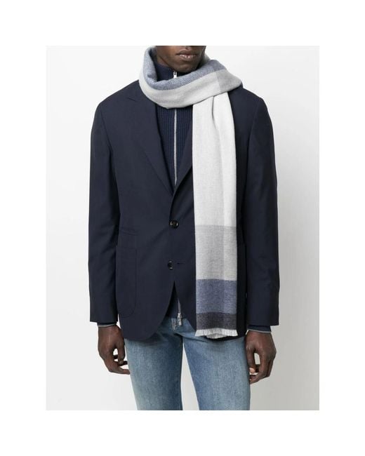 Brunello Cucinelli Blue Scarves for men
