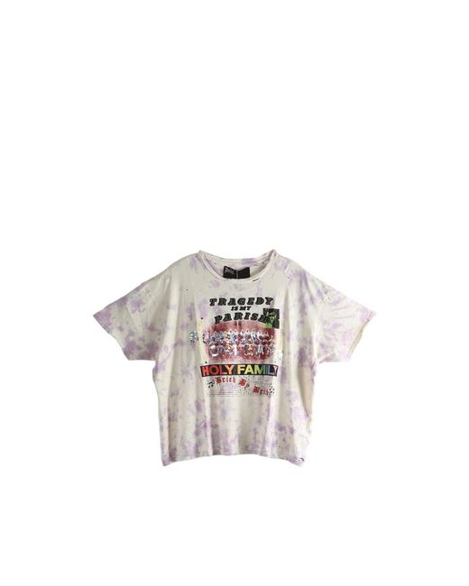Paly Hollywood White Tie-Dye Graphic T-Shirt for men