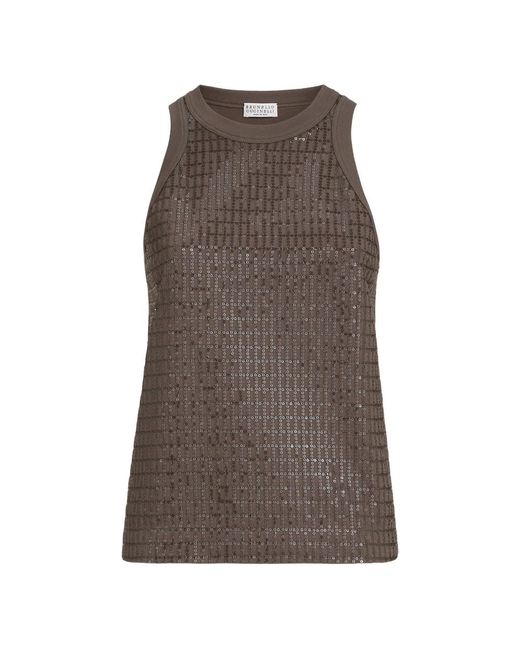 Brunello Cucinelli Brown Tops