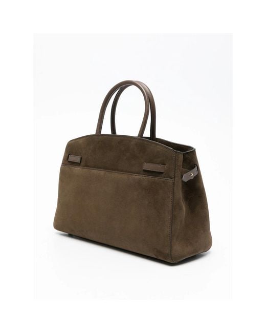 DeMellier London Brown Midi Hudson Suede Tote Bag
