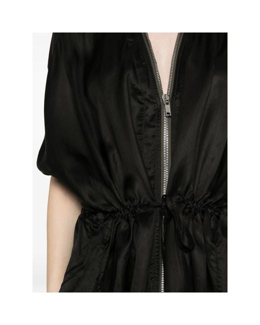 Rick Owens Black Zip-Up Cape