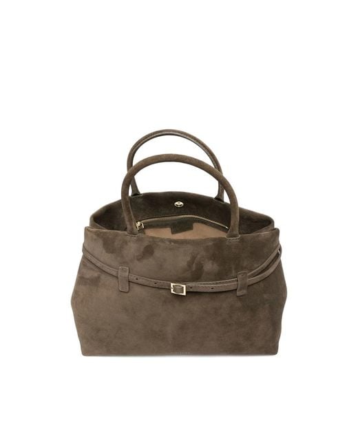 MANU Atelier Brown Le Cambon 35 Suede Tote Bag