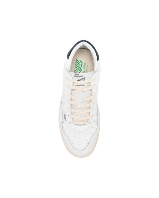 Evenuel White Perforated-Toe Sneakers for men