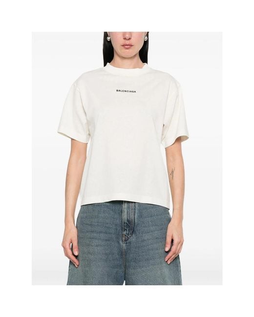 Balenciaga White Neutrals Tops