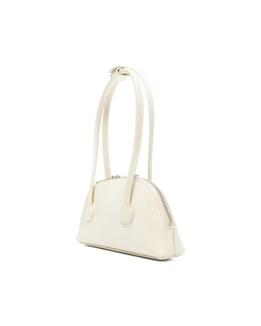 MARGE SHERWOOD White Zip-Up Shoulder Bag