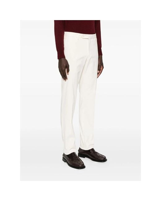 Rota White Buttoned Pants for men