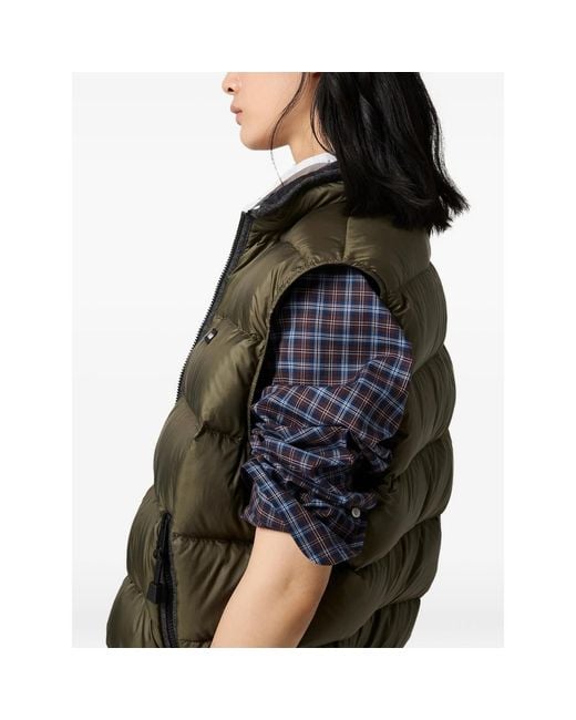 Miu Miu Green Padded Light Pongé Vest