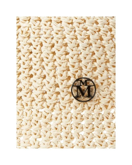 Maison Michel Natural Pablo Logo-Plaque Hat