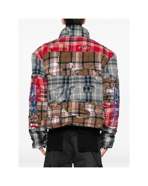 Who Decides War Red Ruin Patchwork-Design Jacket for men