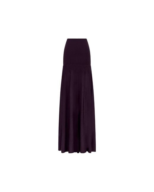Rabanne Purple Knit Maxi Skirt