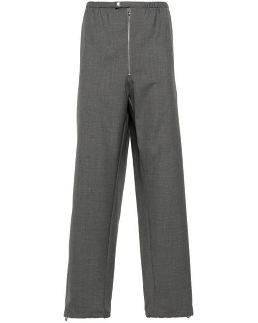 Prada Gray Fine Panama Pants for men