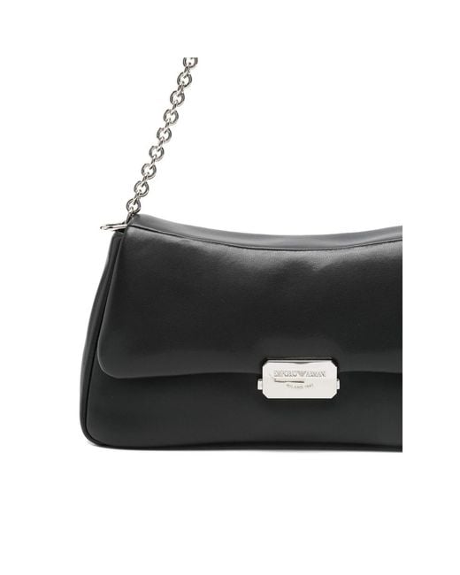 Emporio Armani Black Chain-Strap Shoulder Bag