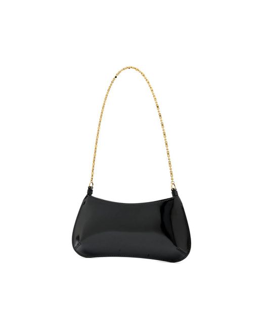Jacquemus Black Small Biso Chaine Leather Shoulder Bag