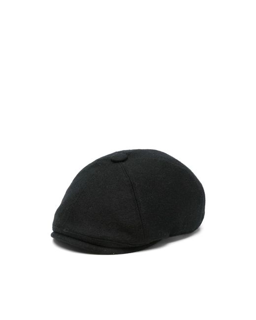 Fedeli Black Wool Beret for men