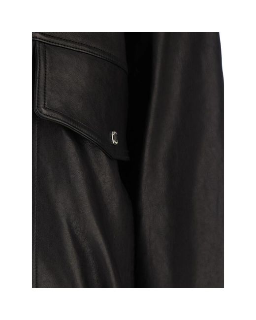 DUNST Black Front-Pockets Leather Jacket for men