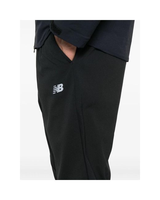 New Balance Black Elastic-Waistband Sweatpants for men