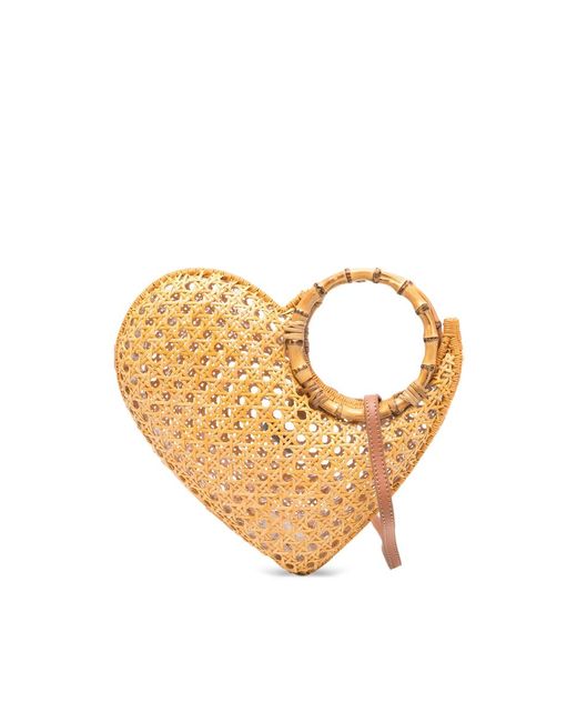 Serpui Women's Metallic Marie Heart Tote Bag