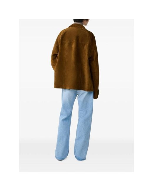 Studio Nicholson Brown Bowe Suede Jacket for men