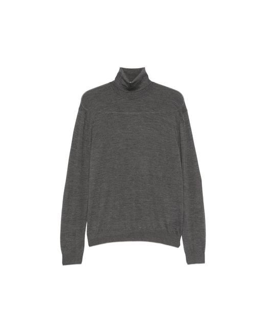 Malo Gray Roll-Neck Long-Sleeve Sweater for men