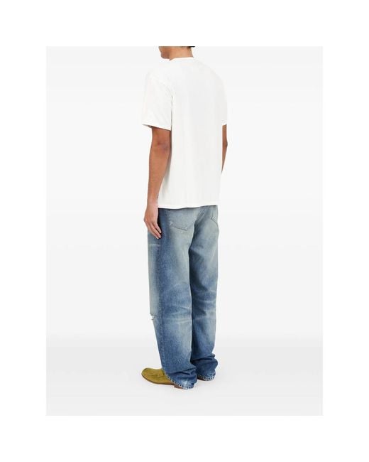 MM6 by Maison Margiela White Graphic-Print Cotton T-Shirt for men